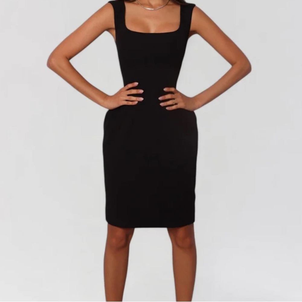 Heiress Beverly Hills Black Square Neck Mini Dress